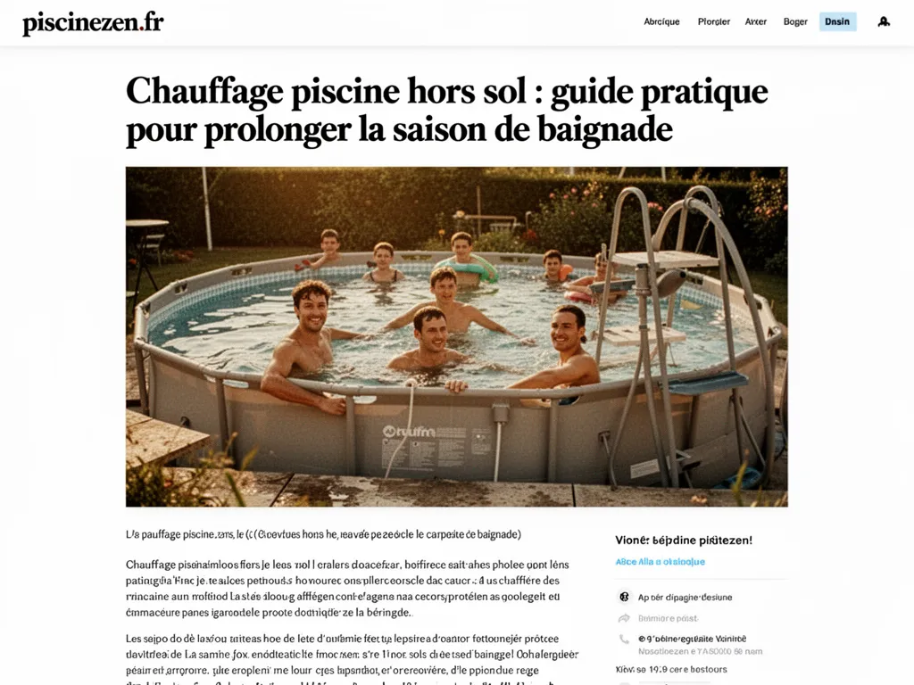 Piscine hors sol ronde dans un jardin avec bâche à bulles partiellement repliée au soleil