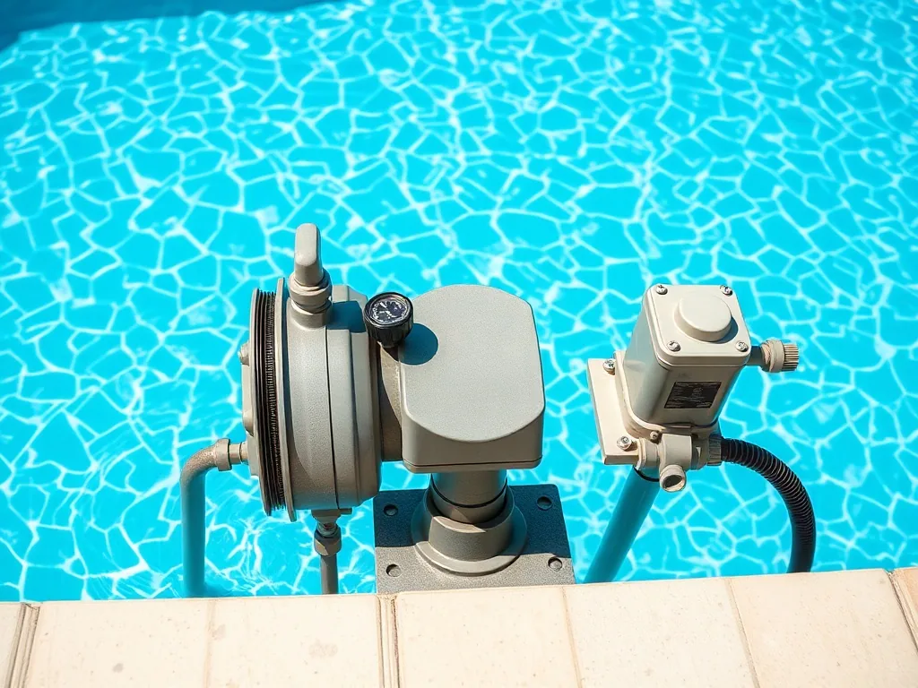 Panneau solaire piscine fabriqué avec des tuyaux noirs enroulés sur un cadre en bois posé au sol