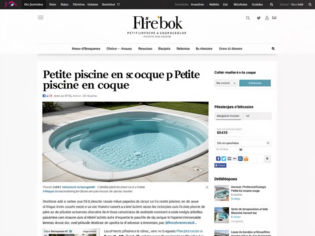 Vue d'une petite piscine en coque installée dans un jardin urbain, margelle bois et chaises longues