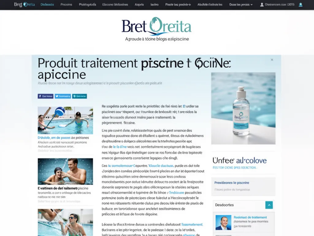Bidons et galets de traitement pour piscine posés près d'une margelle, avec un testeur de pH visible