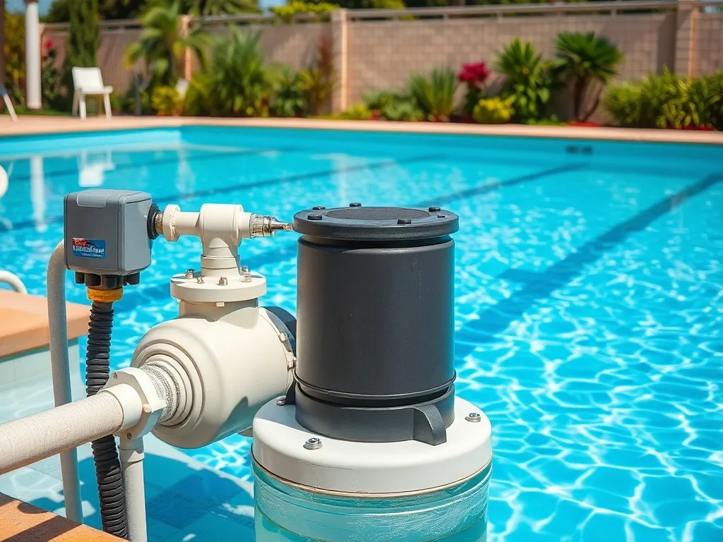 Schéma d'un circuit de filtration de piscine montrant les liaisons entre le bassin, le skimmer, la pompe, le filtre à sable